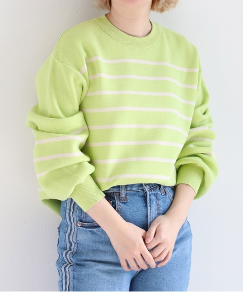 cepo（セポ） ニット セーター パネルボーダーコットンニット