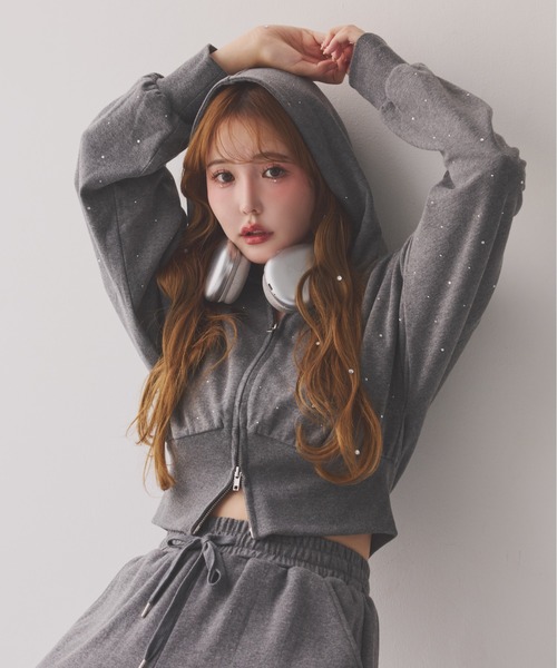 one after another NICE CLAUP パーカー 「セットアップ対応」ビジュー