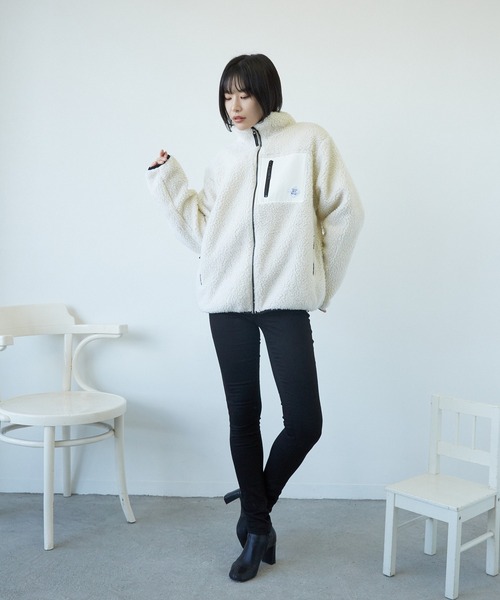 ブルゾン アウター 「TONE MEN'S」ボアZIPハイネックブルゾン(BL