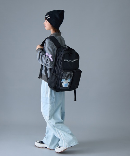 BISKEE リュック 「BISKEE」クリアポケット付きデイバッグ19L/リュック