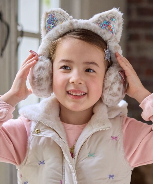 ANY（エニィ） 耳当て イヤーマフ ふわふわネコミミイヤーマフ キッズ