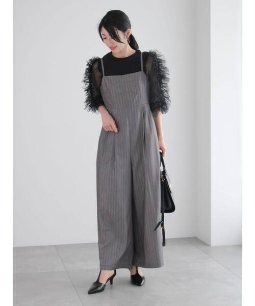 Te chichi（テチチ） パンツ ピンストライプバックオープン