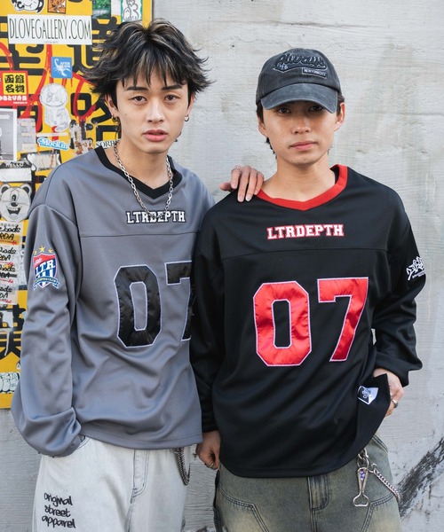 LTR DEPTH tシャツ LTR DEPTH/ナンバリングホッケーロンT メンズ