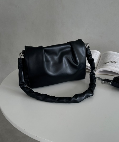 ショルダーバッグ バッグ 2WAY PUフラップバッグ レディース