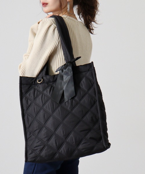 FUNALIVE（ファンアライブ） トートバッグ キルト サテンリボン