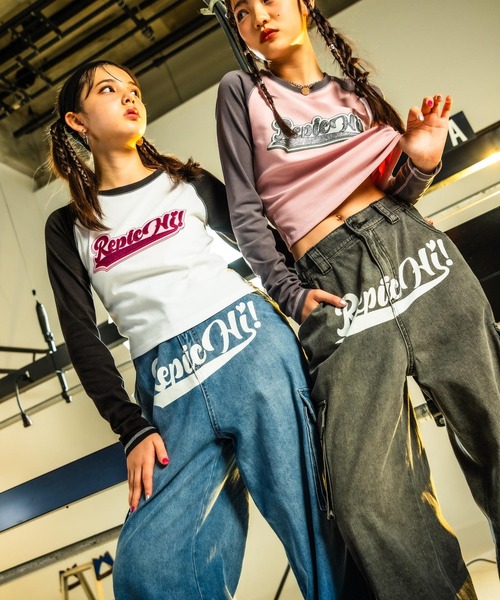 repipi armario（レピピアルマリオ） パンツ 「HOnOKAコラボ」ロゴ