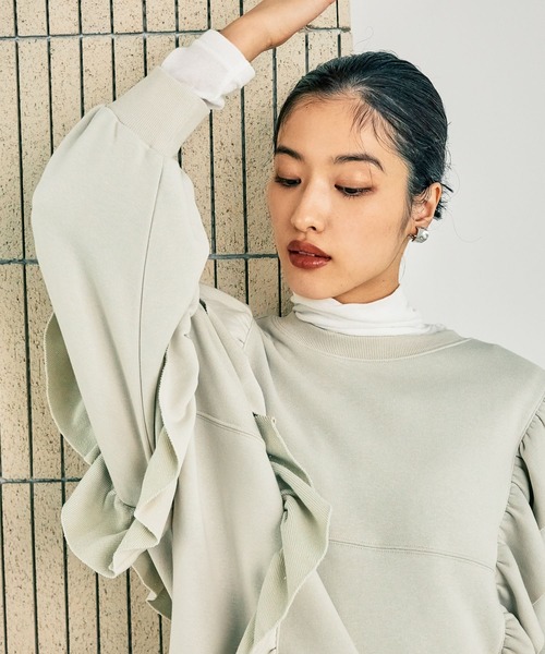 LEPSIM（レプシィム） トレーナー スウェット フリルスウェットプル