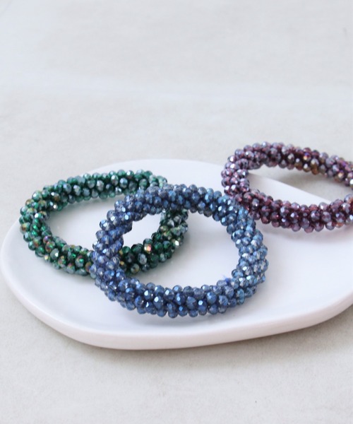 Three Four Time（スリーフォータイム） ヘアゴム ビーズ編みヘアゴム