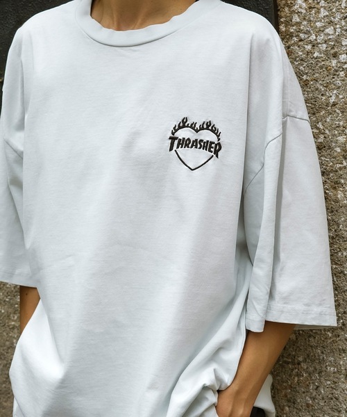 THRASHER（スラッシャー） tシャツ HEART FLAME PIGMENT S/S T-SHIRTS