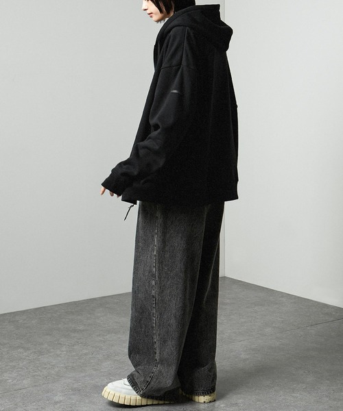 パーカー 「Alfred Alex」Rubber Logo Zip Hoodie/ラバーロゴ