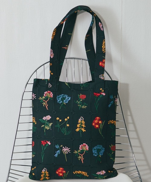 トートバッグ 花柄刺繍トートバッグ レディース メンズ : ZOZOTOWN