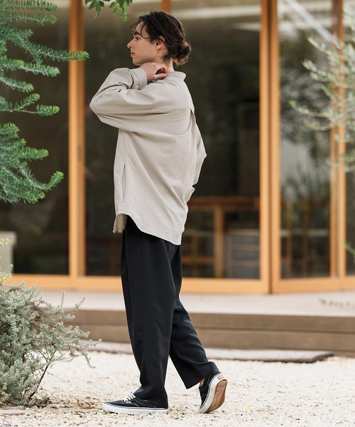 CAMBIO（カンビオ） シャツ ms5989-スキッパースタンドカラープル