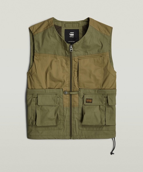 G-STAR RAW ベスト ジレ P-35T VEST/ミリタリーベスト メンズ
