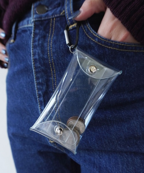 Port（ポート） ポーチ カラビナ付き クリア ミニマル マルチケース