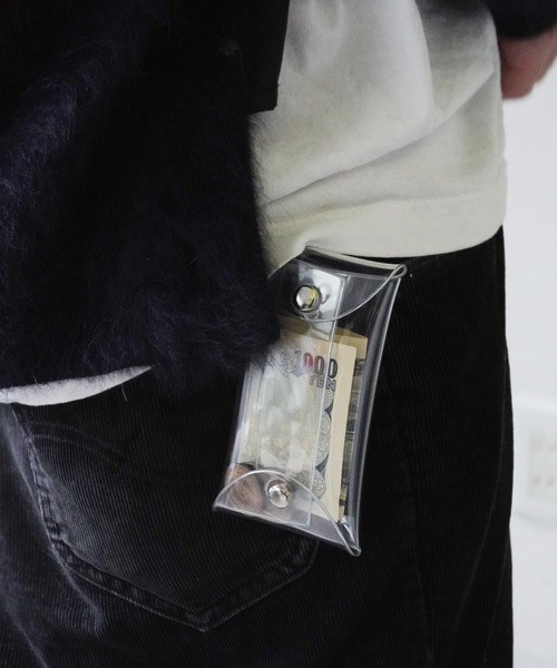 Port（ポート） ポーチ カラビナ付き クリア ミニマル マルチケース