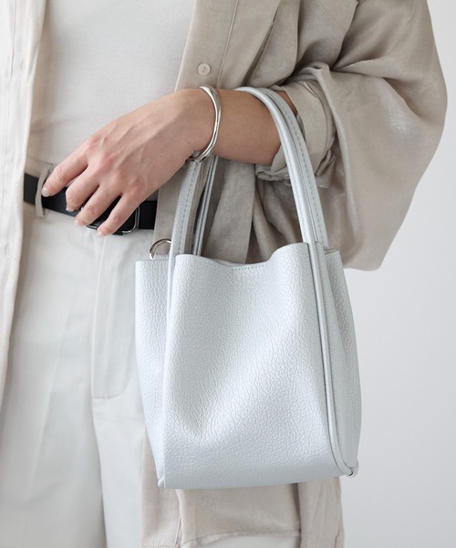 Lien Select ショルダーバッグ バッグ ポーチ付ソフトレザー調ミニ