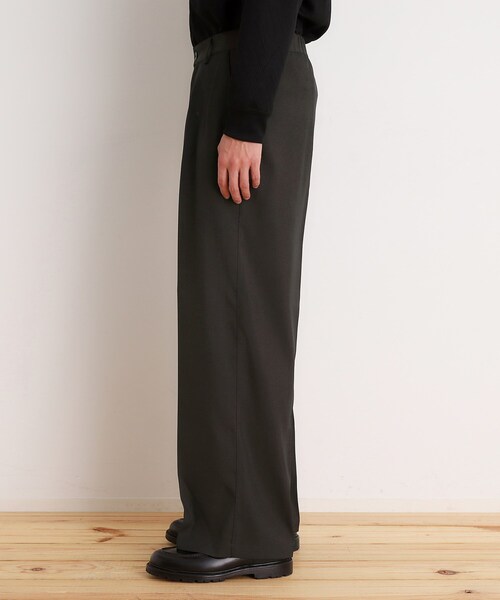 THE SHOP TK パンツ ツイルワイドスラックス メンズ : ZOZOTOWN Yahoo