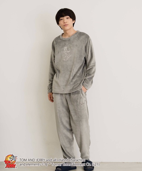 パジャマ 「TOM and JERRY/トムとジェリー」別注ボアルームウェア上下