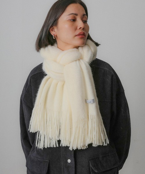 Floran マフラー ストール アクアミノ ラッセルミンク起毛 マフラー