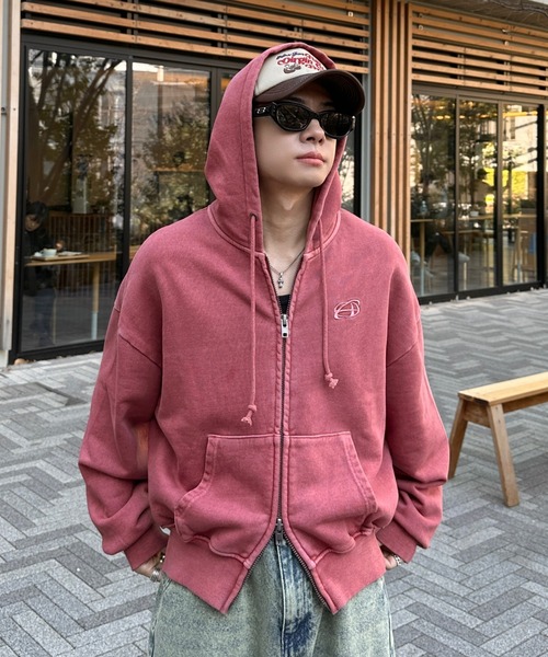 ADAMASTE パーカー Double Zip-Up Short Hoodie - ダブルジップ