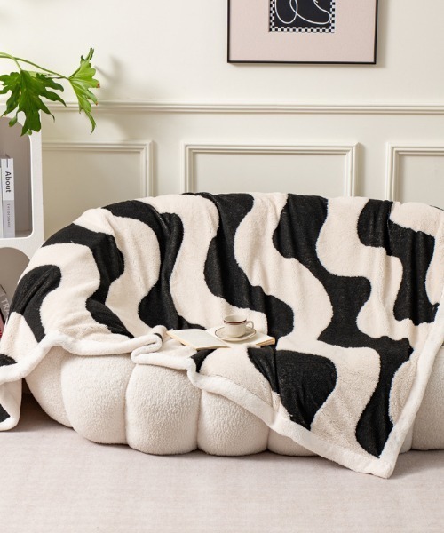 pyornim（ピョルニム） ブランケット 「100cm×150cm」モノトーン総柄