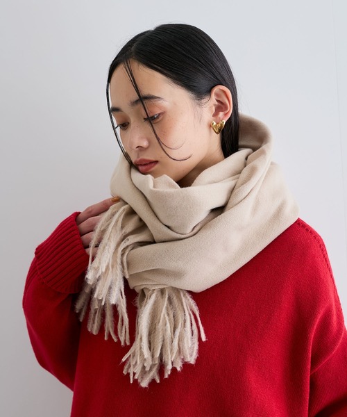 VIS（ビス） ストール マフラー 「リサイクルポリ」なめらかタッチ無地