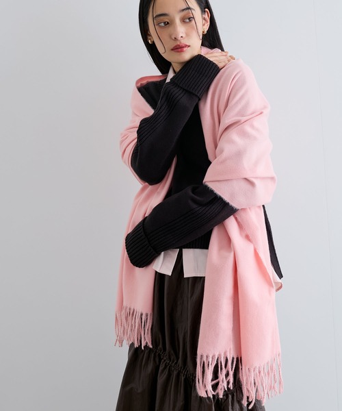 VIS（ビス） ストール マフラー 「リサイクルポリ」なめらかタッチ無地