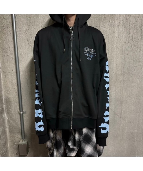 PSYNYXX パーカー PSYNYXX×シナモロールコラボZIPパーカー メンズ