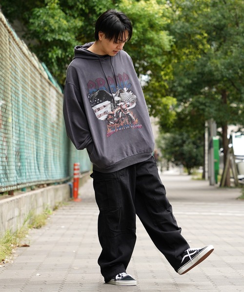 パーカー ストーンウォッシュ ハードグラフィック / Stonewashed Hard