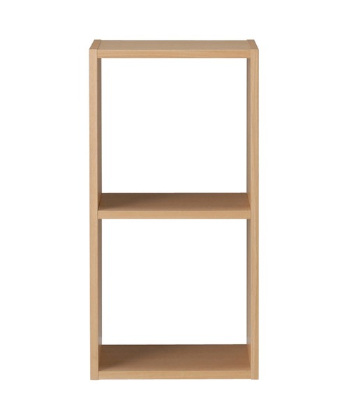 無印良品（MUJI） 家具 スタッキングシェルフ・2段・オーク材 幅42