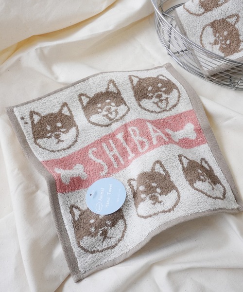 Port（ポート） ハンカチ 「 」 柴犬 シュナウザー ネコ アニマル