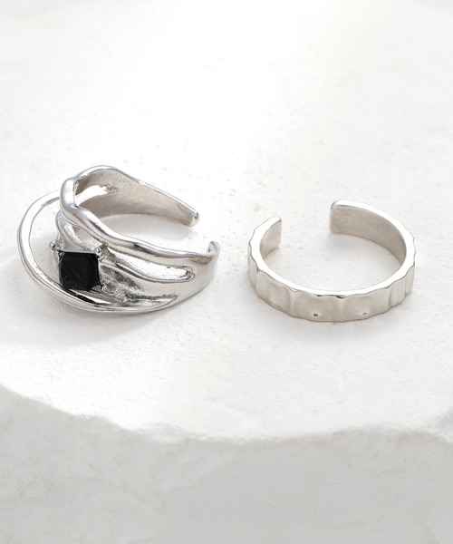 B.R.U 指輪 リング 「累計販売数1万個突破」シルバー3セットリング