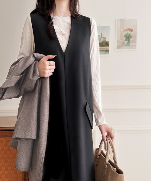 SUNFLOWER EIGHT（サンフラワーエイト） ワンピース ポケット付きV