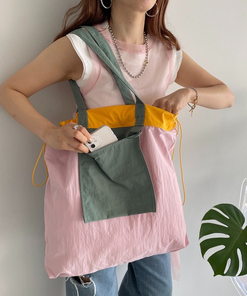 210nouve（トゥージュヌーヴ） トートバッグ ドロスト バイカラー