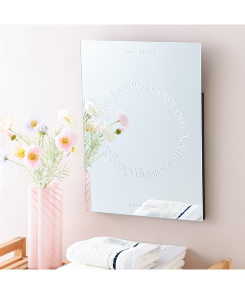 Francfranc（フランフラン） 鏡 グラフィック ウォールミラー ホワイト