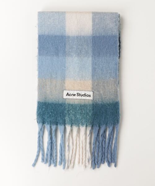 Acne Studios（アクネ ストゥディオズ） チェック柄マフラー - ブルー