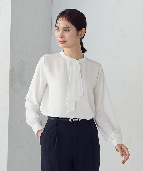 COMME CA ISM（コムサイズム） ブラウス シャツ ボウタイ風ブラウス