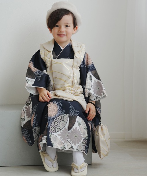 utatane 着物 七五三3歳用被布コートセット 男の子 ひよこ商店