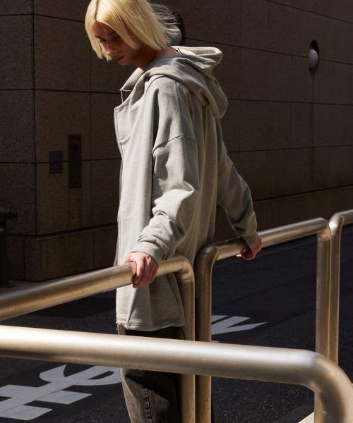 rehacer（レアセル） パーカー : Slant Zip Hoodie / スラントジップ