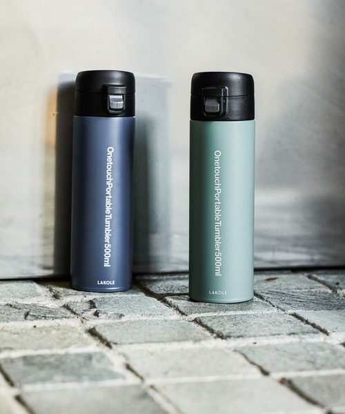 LAKOLE（ラコレ） 水筒 「保温保冷」ワンタッチポータブルタンブラー