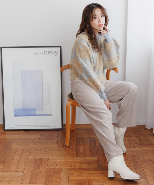 mysty woman（ミスティウーマン） パンツ ビシルエットタックパンツ