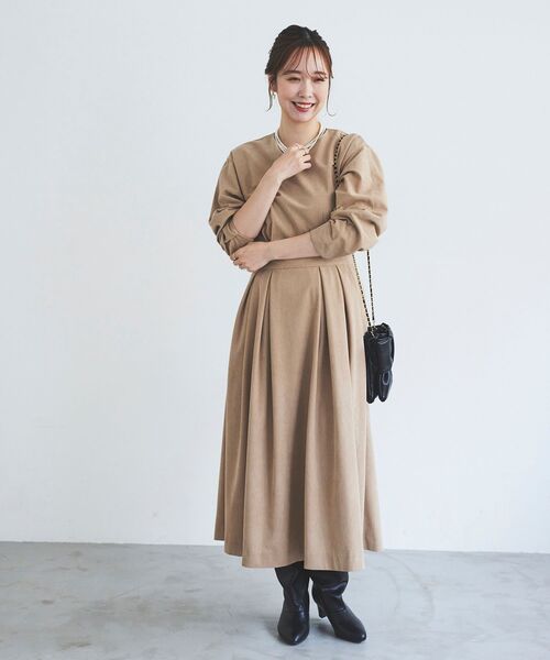 le.coeur blanc（ルクールブラン） ワンピース コーデュロイタック