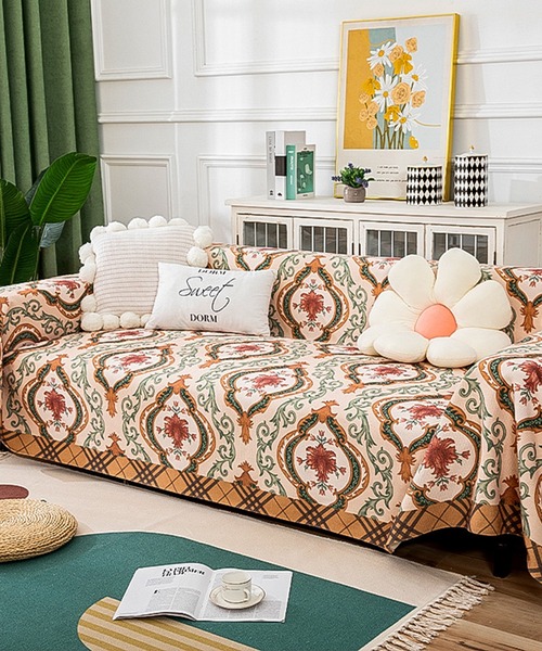 aimoha（アイモハ） ブランケット 総柄ソファーカバー マルチカバー