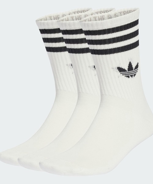 adidas（アディダス） 靴下 スリーストライプス クルーソックス 3足組