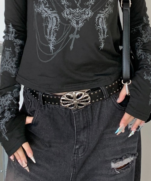 lilful ベルト Y2K ロックテイスト装飾ベルト レディース : ZOZOTOWN