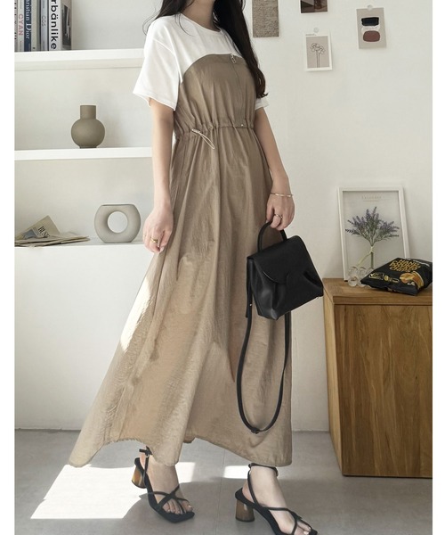 GeeRA（ジーラ） ワンピース 「S-XL展開」ハーフジップビスチェ