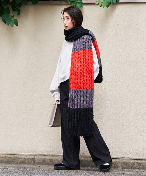 FREAK'S STORE（フリークスストア） マフラー HAND KNIT LONG MUFFLER