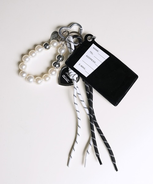 c.u.l キーホルダー じゃらじゃらバッグチャーム ハートカラビナ