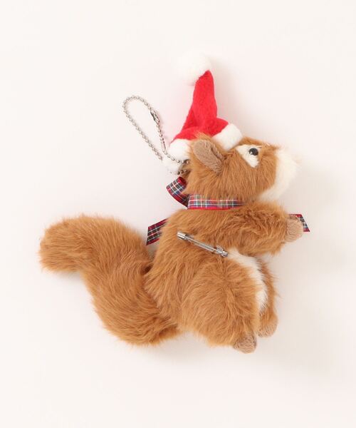 PINK HOUSE（ピンクハウス） ブローチ クリスマスりすぬいぐるみ