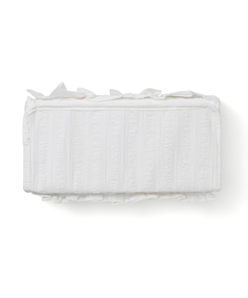 Francfranc（フランフラン） 収納 フリル ティッシュカバー ホワイト